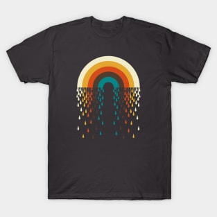 Retro Rainbow Raindrops T-Shirt